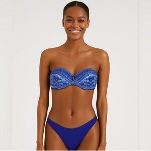 NWT- Zimmermann AU2 Blue Bandeau Bikini Set